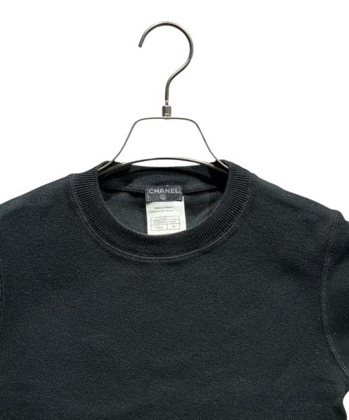 CHANEL（シャネル）CHANEL (シャネル) 半袖ニット ブラック サイズ:38の古着・服飾アイテム