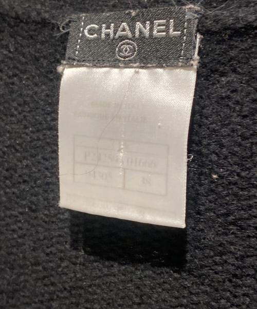 CHANEL（シャネル）CHANEL (シャネル) ヴィンテージカメリアココマークボタンニットカーディガン ブラック サイズ:不明の古着・服飾アイテム