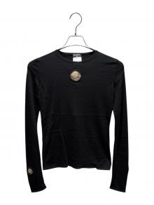 CHANEL（シャネル）の古着「メダリオンニット/P33518K00881」｜ブラック