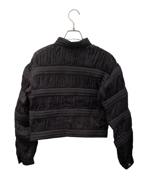 CHANEL（シャネル）CHANEL (シャネル) スタンドカラーギャザージャケット ブラック サイズ:34の古着・服飾アイテム