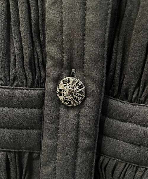 CHANEL（シャネル）CHANEL (シャネル) スタンドカラーギャザージャケット ブラック サイズ:34の古着・服飾アイテム