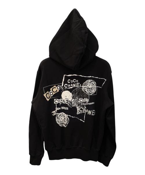 CHANEL（シャネル）CHANEL (シャネル) グラフィティ ロゴ パーカージップパーカー ブラック サイズ:XSの古着・服飾アイテム