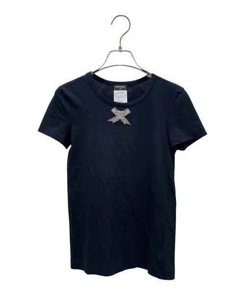 CHANEL（シャネル）CHANEL (シャネル) ココマーク半袖カットソー ブラック サイズ:34の古着・服飾アイテム