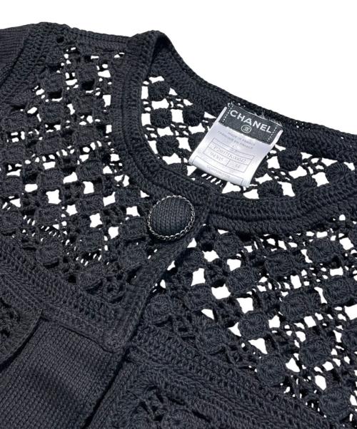 CHANEL（シャネル）CHANEL (シャネル) ニットカーディガン ブラック サイズ:34の古着・服飾アイテム