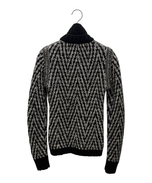 CHANEL（シャネル）CHANEL (シャネル) フェイクレイヤード ジップアップ ニットカーディガン ブラック サイズ:34の古着・服飾アイテム