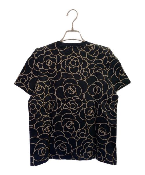 CHANEL（シャネル）CHANEL (シャネル) カメリアデザインカットソー ブラック サイズ:34の古着・服飾アイテム