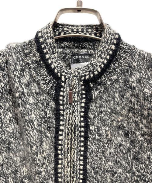 CHANEL（シャネル）CHANEL (シャネル) 05A ジップアップニットジャケット グレー サイズ:38の古着・服飾アイテム