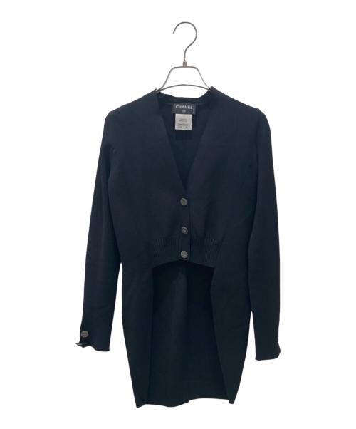CHANEL（シャネル）CHANEL (シャネル) ココマークボタンデザインニットカーディガン ブラック サイズ:34の古着・服飾アイテム