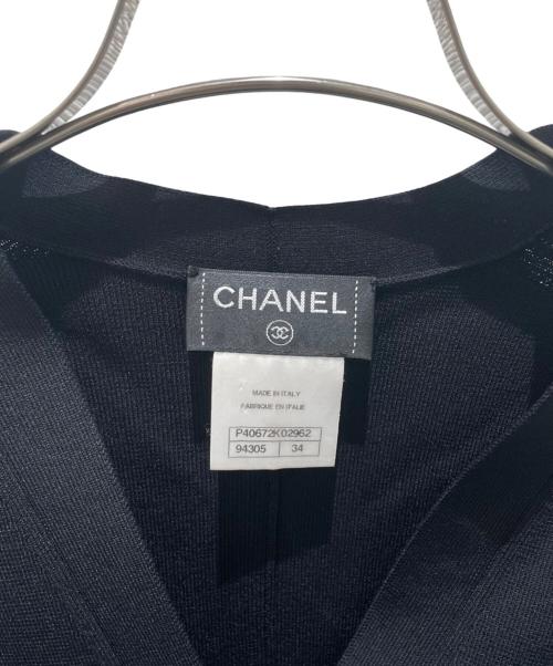 CHANEL（シャネル）CHANEL (シャネル) ココマークボタンデザインニットカーディガン ブラック サイズ:34の古着・服飾アイテム