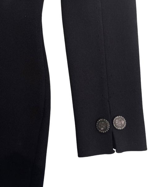 CHANEL（シャネル）CHANEL (シャネル) ココマークボタンデザインニットカーディガン ブラック サイズ:34の古着・服飾アイテム