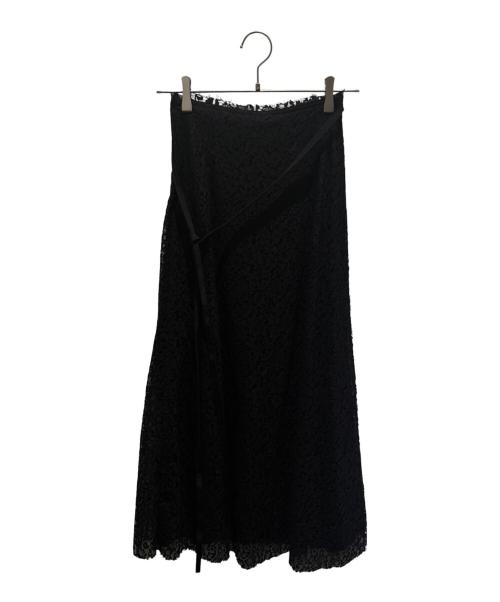 Christian Dior（クリスチャン ディオール）Christian Dior (クリスチャン ディオール) ラップレーススカート ブラック サイズ:34の古着・服飾アイテム