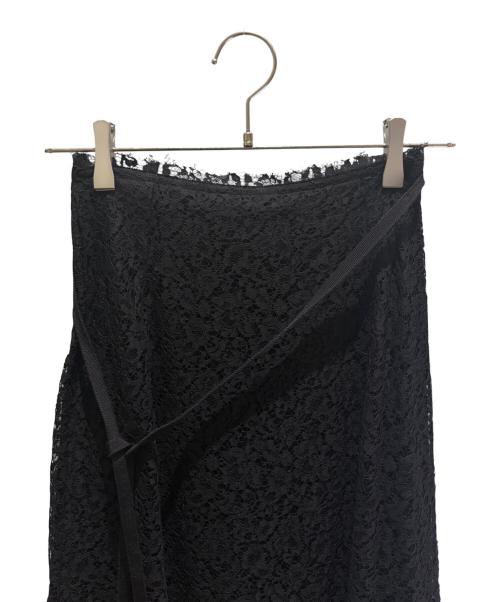 Christian Dior（クリスチャン ディオール）Christian Dior (クリスチャン ディオール) ラップレーススカート ブラック サイズ:34の古着・服飾アイテム