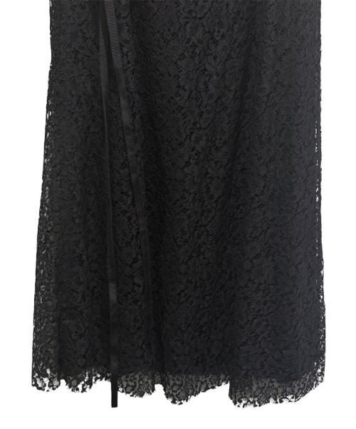 Christian Dior（クリスチャン ディオール）Christian Dior (クリスチャン ディオール) ラップレーススカート ブラック サイズ:34の古着・服飾アイテム