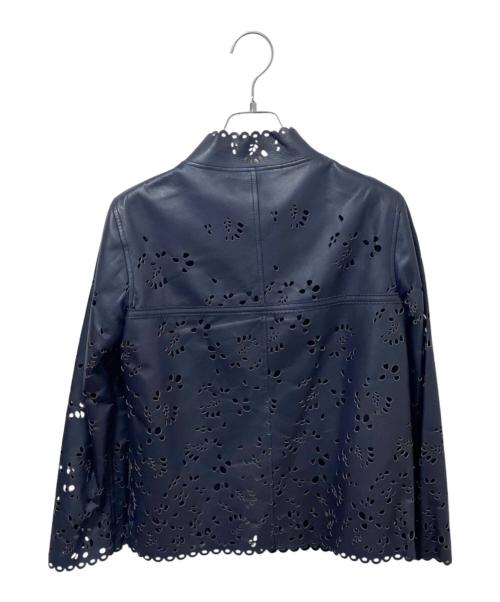 CHANEL（シャネル）CHANEL (シャネル) P39 カッティングレザージャケット ブラック サイズ:34の古着・服飾アイテム