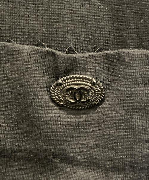 CHANEL（シャネル）CHANEL (シャネル) フレンチスリーブ ツイードトリム Tシャツ  ブラック サイズ:34の古着・服飾アイテム