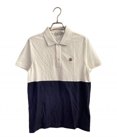 中古・古着通販】MONCLER (モンクレール) ポロシャツ ホワイト サイズ
