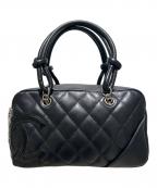 CHANELシャネル）の古着「Cambon Line Mini Bowling Bag/カンボンライン ミニボーリングバッグ」｜ブラック