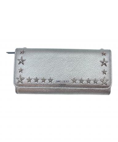 ジミーチュウ　シルバー　折り財布 中古・古着通販】JIMMY CHOO (ジミーチュウ) 長財布 シルバー