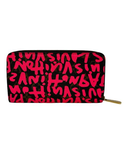 LOUIS VUITTON（ルイ ヴィトン）LOUIS VUITTON (ルイ ヴィトン) LOUIS VUITTON/ジッピーウォレット/モノグラム・グラフィティ/CA5018 ブラウン×ピンクの古着・服飾アイテム