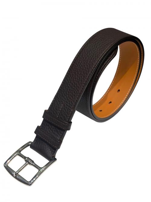 HERMES（エルメス）HERMES (エルメス) エトリヴィエール レザーベルト ブラウン系 サイズ:80の古着・服飾アイテム