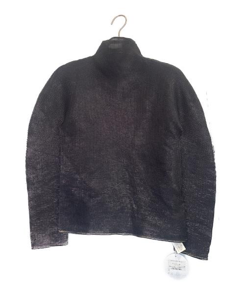 me ISSEY MIYAKE（ミーイッセイ ミヤケ）me ISSEY MIYAKE (ミーイッセイ ミヤケ) ハイネックカットソー ブラック サイズ:3の古着・服飾アイテム