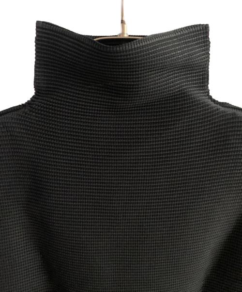 me ISSEY MIYAKE（ミーイッセイ ミヤケ）me ISSEY MIYAKE (ミーイッセイ ミヤケ) ハイネック半袖カットソー ブラック サイズ:-の古着・服飾アイテム