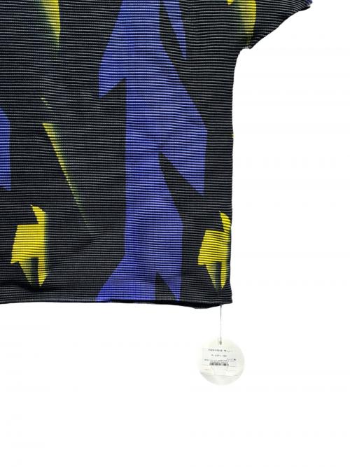 me ISSEY MIYAKE（ミーイッセイ ミヤケ）me ISSEY MIYAKE (ミーイッセイ ミヤケ) ハイネック半袖カットソー ブルー サイズ:-の古着・服飾アイテム