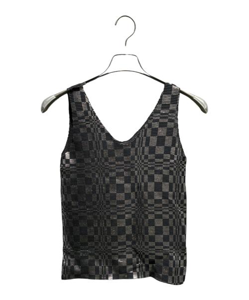 me ISSEY MIYAKE（ミーイッセイ ミヤケ）me ISSEY MIYAKE (ミーイッセイ ミヤケ) ノースリーブカットソー ブラック サイズ:Freeの古着・服飾アイテム