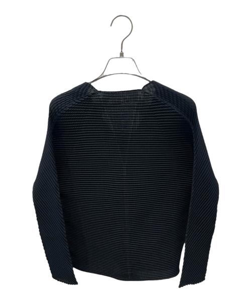 ISSEY MIYAKE（イッセイミヤケ）ISSEY MIYAKE (イッセイミヤケ) Vネック長袖カットソー ブラック サイズ:Mの古着・服飾アイテム