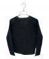 ISSEY MIYAKE (イッセイミヤケ) Vネック長袖カットソー ブラック サイズ:M：25000円