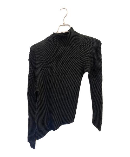 ISSEY MIYAKE（イッセイミヤケ）ISSEY MIYAKE (イッセイミヤケ) ハイネックロングスリーブカットソー ブラック サイズ:2の古着・服飾アイテム