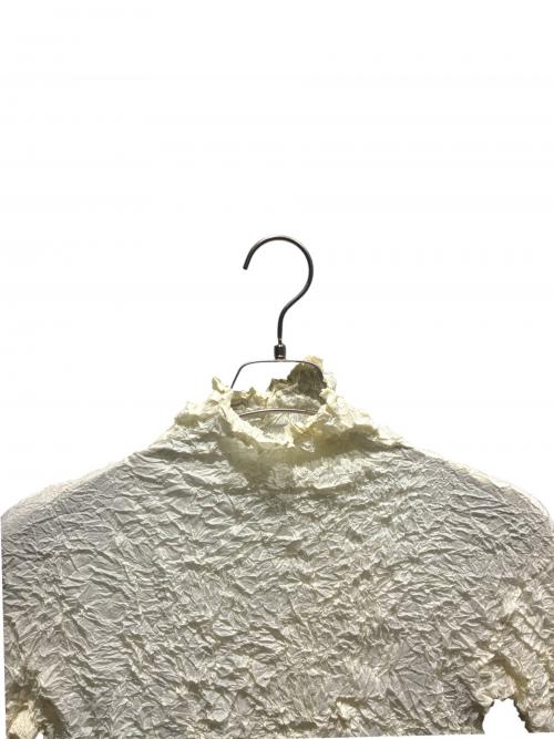 ISSEY MIYAKE（イッセイミヤケ）ISSEY MIYAKE (イッセイミヤケ) ハイネックロングスリーブカットソー ベージュ サイズ:Mの古着・服飾アイテム