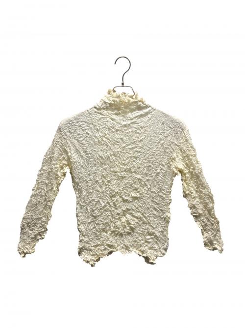 ISSEY MIYAKE（イッセイミヤケ）ISSEY MIYAKE (イッセイミヤケ) ハイネックロングスリーブカットソー ベージュ サイズ:Mの古着・服飾アイテム