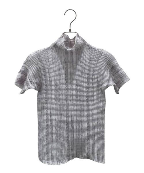 ISSEY MIYAKE（イッセイミヤケ）ISSEY MIYAKE (イッセイミヤケ) ハイネック半袖カットソー ホワイト サイズ:2の古着・服飾アイテム