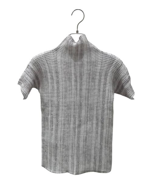 ISSEY MIYAKE（イッセイミヤケ）ISSEY MIYAKE (イッセイミヤケ) ハイネック半袖カットソー ホワイト サイズ:2の古着・服飾アイテム