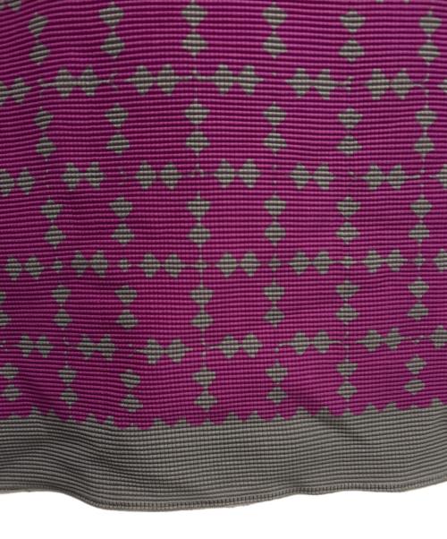 me ISSEY MIYAKE（ミーイッセイ ミヤケ）me ISSEY MIYAKE (ミーイッセイ ミヤケ) ハイネック半袖カットソー パープル サイズ:FREEの古着・服飾アイテム