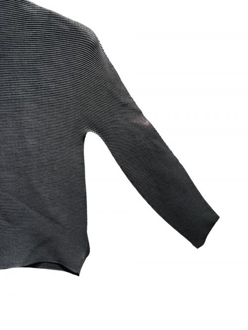 me ISSEY MIYAKE（ミーイッセイ ミヤケ）me ISSEY MIYAKE (ミーイッセイ ミヤケ) ハイネックワッフルプリーツ長袖カットソー ブラック サイズ:-の古着・服飾アイテム