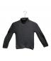 me ISSEY MIYAKE（ミーイッセイ ミヤケ）の古着「ハイネックワッフルプリーツ長袖カットソー」｜ブラック