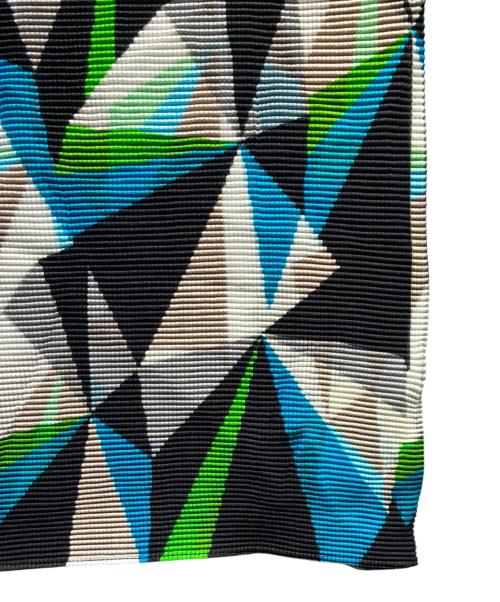 me ISSEY MIYAKE（ミーイッセイ ミヤケ）me ISSEY MIYAKE (ミーイッセイ ミヤケ) ハイネック半袖カットソー スカイブルー サイズ:-の古着・服飾アイテム