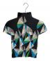 me ISSEY MIYAKE（ミーイッセイ ミヤケ）の古着「ハイネック半袖カットソー」｜スカイブルー