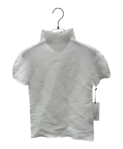 me ISSEY MIYAKE（ミーイッセイ ミヤケ）me ISSEY MIYAKE (ミーイッセイ ミヤケ) ハイネック半袖カットソー ホワイト サイズ:FREEの古着・服飾アイテム