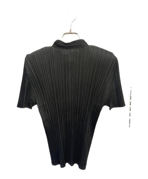 PLEATS PLEASE（プリーツプリーズ）PLEATS PLEASE (プリーツプリーズ) プリーツ半袖シャツ ブラック サイズ:3の古着・服飾アイテム