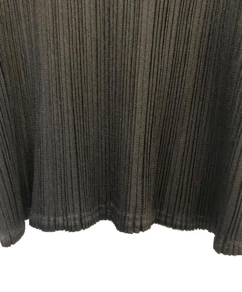 PLEATS PLEASE（プリーツプリーズ）PLEATS PLEASE (プリーツプリーズ) プリーツ半袖シャツ ブラック サイズ:3の古着・服飾アイテム
