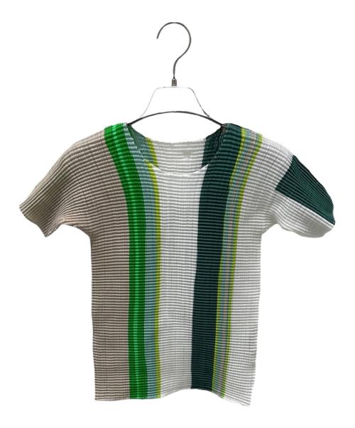 ISSEY MIYAKE（イッセイミヤケ）ISSEY MIYAKE (イッセイミヤケ) 半袖カットソー ホワイト サイズ:2の古着・服飾アイテム