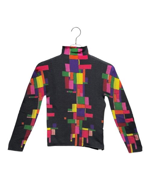 me ISSEY MIYAKE（ミーイッセイ ミヤケ）me ISSEY MIYAKE (ミーイッセイ ミヤケ) ハイネックロングスリーブカットソー ブラック サイズ:-の古着・服飾アイテム