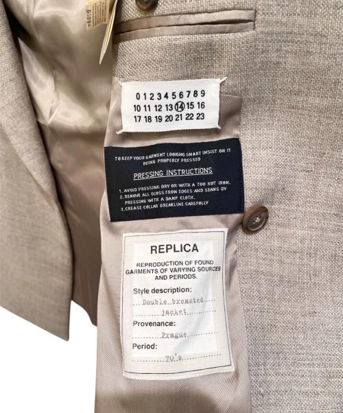 Maison Margiela 14（メゾンマルジェラ 14）Maison Margiela 14 (メゾンマルジェラ 14) ダブルブレストジャケット ベージュ系 サイズ:48の古着・服飾アイテム