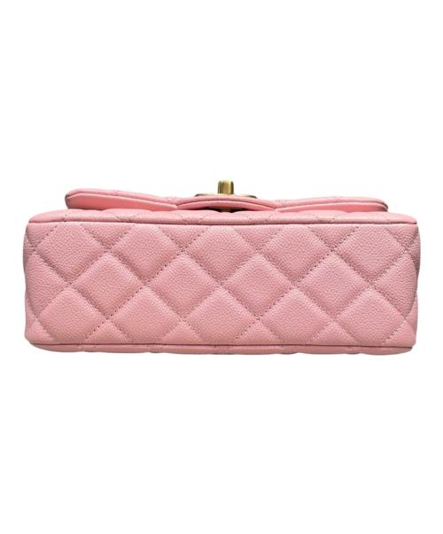 CHANEL（シャネル）CHANEL (シャネル) トップハンドルミニ フラップバッグ ピンク×ゴールド金具の古着・服飾アイテム