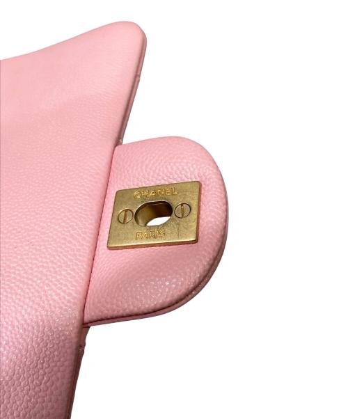 CHANEL（シャネル）CHANEL (シャネル) トップハンドルミニ フラップバッグ ピンク×ゴールド金具の古着・服飾アイテム