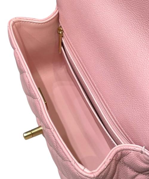 CHANEL（シャネル）CHANEL (シャネル) トップハンドルミニ フラップバッグ ピンク×ゴールド金具の古着・服飾アイテム