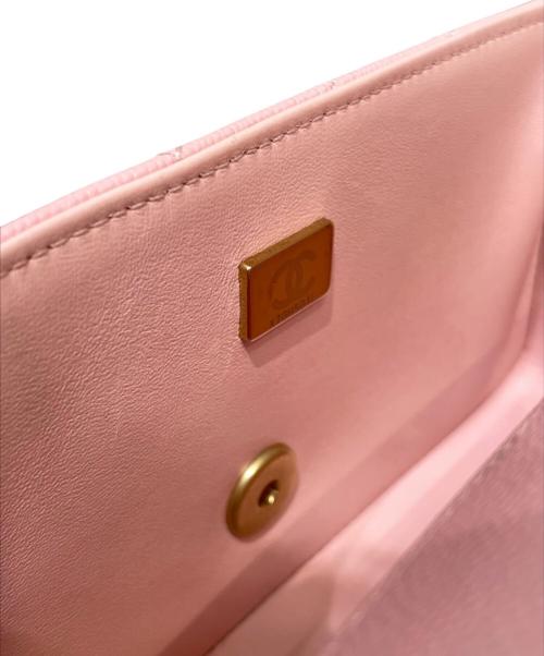 CHANEL（シャネル）CHANEL (シャネル) トップハンドルミニ フラップバッグ ピンク×ゴールド金具の古着・服飾アイテム